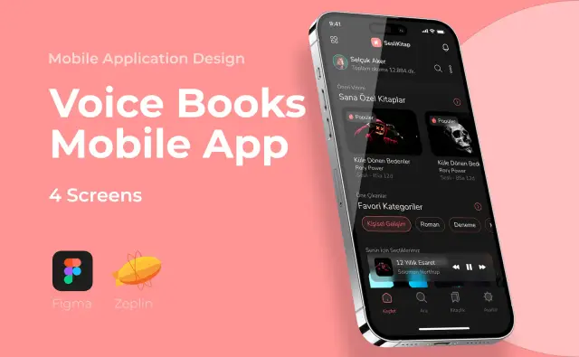 Voice Book Mobile App — Mobil Uygulama