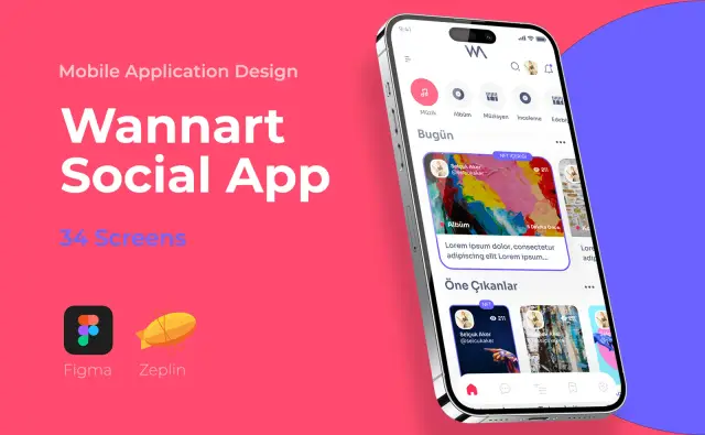 Wannart Social App — Mobil Uygulama